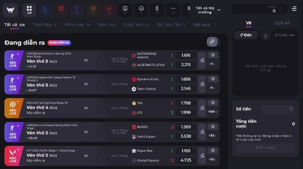 Bật mí 3 sảnh cá cược E-Sports phổ biến tại FB68